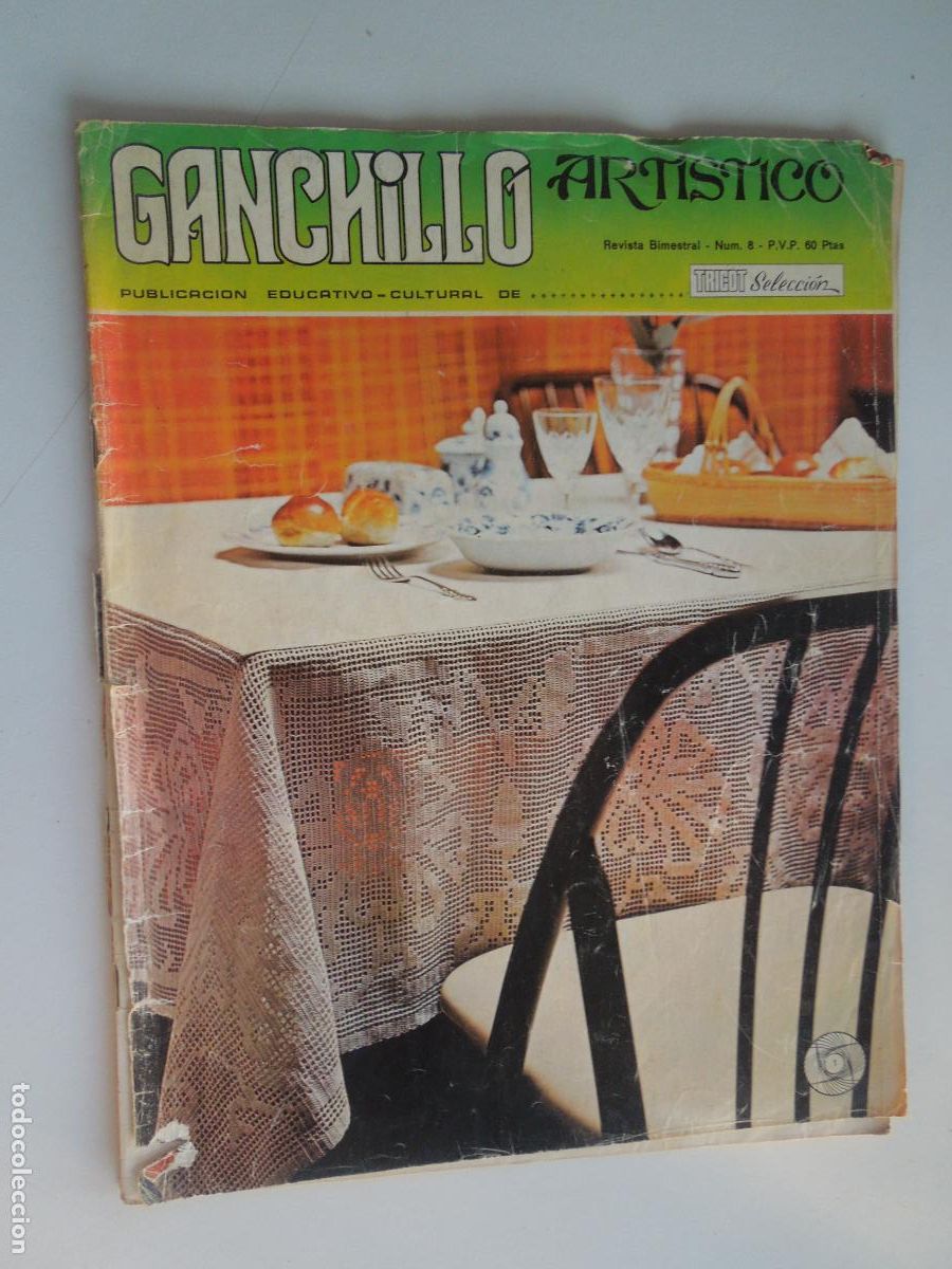 Collezionismo di Riviste e Giornali: GANCHILLO ARTISITICO PUBLICACION EDUCATIVO CULTURAL DE TRICOT REVISTA N&ordm; 8 - A&Ntilde;OS 70