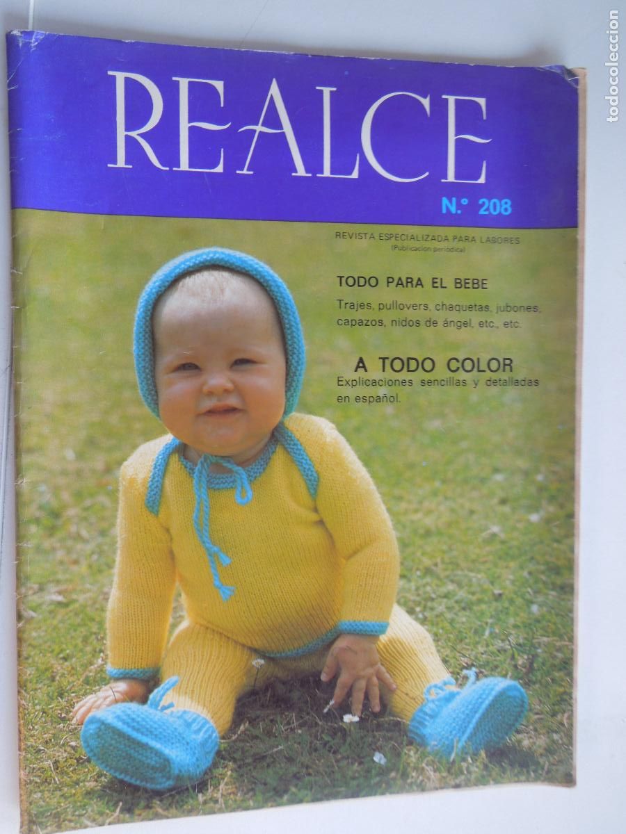 Coleccionismo de Revistas y Peri&oacute;dicos: REALCE PUBLICACION ESPECIALIZADA PARA LABORES N&ordm; 208 - TODO PARA EL BEB&Eacute; - CON EXPLICACIONES