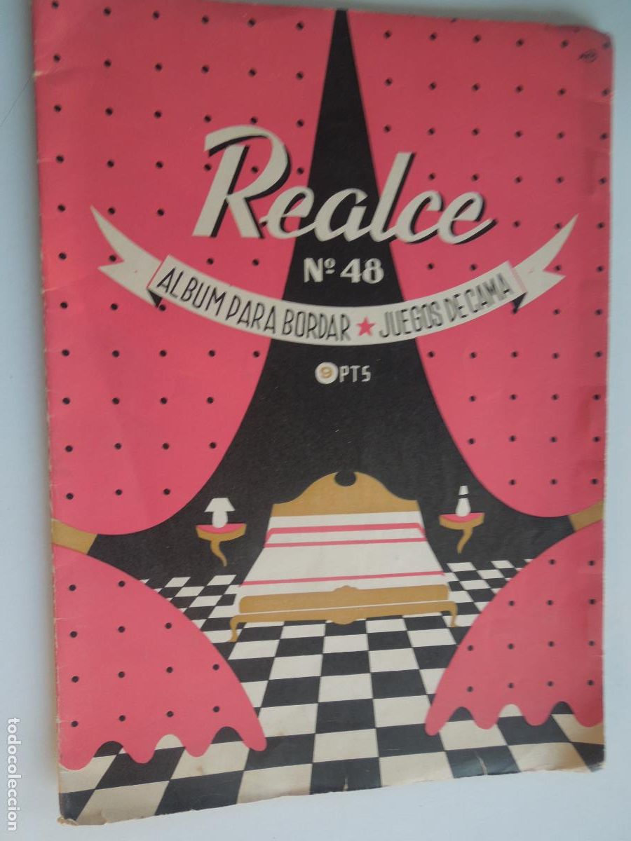Coleccionismo de Revistas y Peri&oacute;dicos: REALCE PUBLICACION ESPECIALIZADA PARA LABORES N&ordm; 48 -ALBUM PARA BORDAR JUEGOS DE CAMA