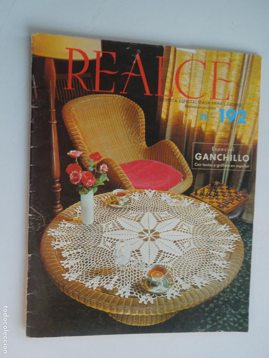 Coleccionismo de Revistas y Peri&oacute;dicos: REALCE PUBLICACION ESPECIALIZADA PARA LABORES N&ordm; 192 -ESPECIAL GANCHILLO EN ESPA&Ntilde;OL