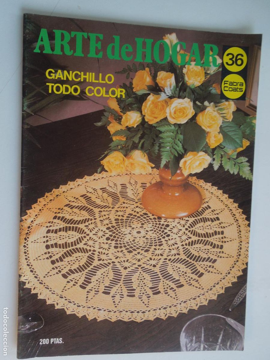 Coleccionismo de Revistas y Peri&oacute;dicos: ARTE DE HOGAR REVISTA N&ordm; 36 - GANCHILLO A TODO COLOR - FABRA COATS
