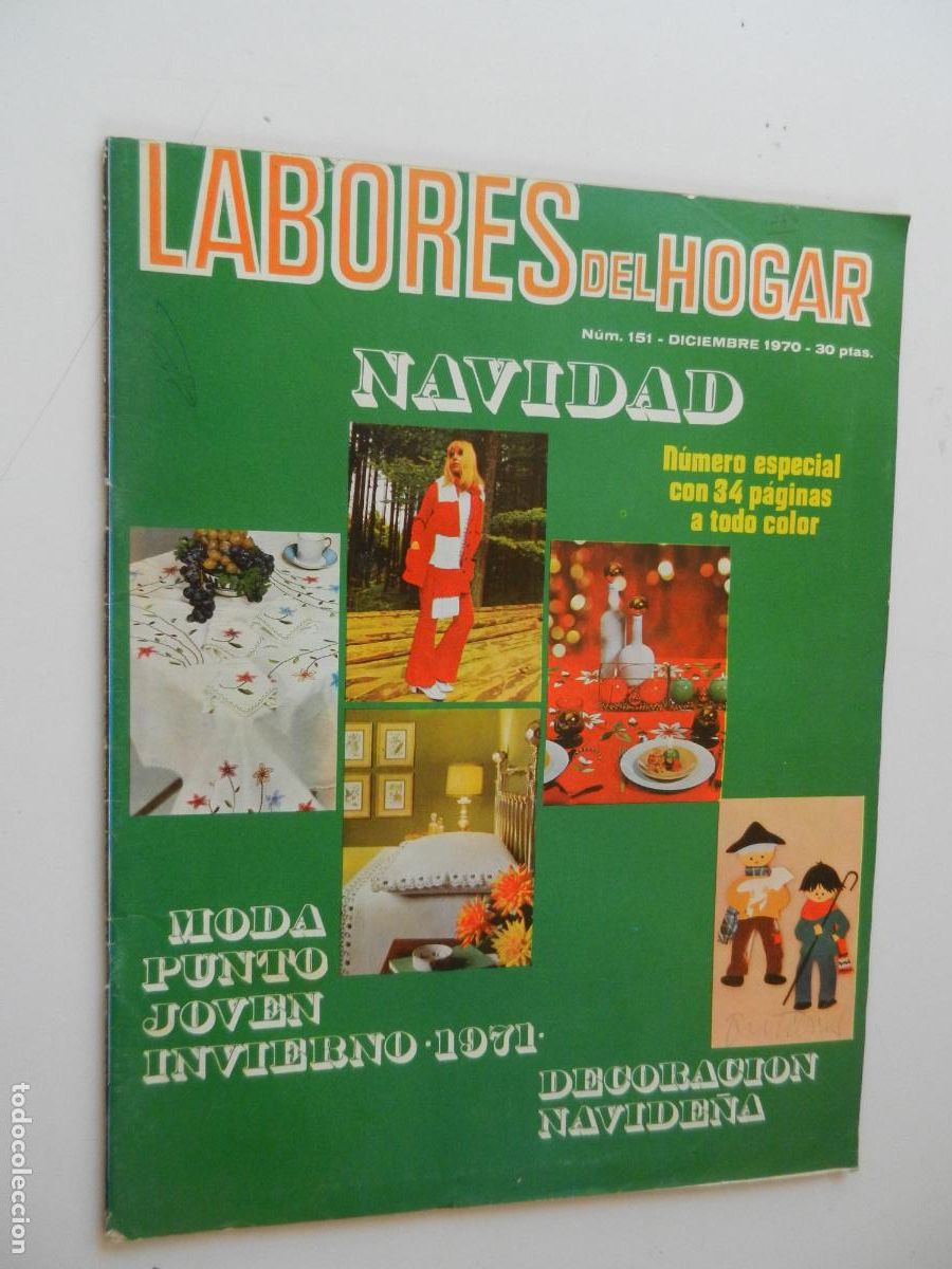 Coleccionismo de Revistas y Peri&oacute;dicos: LABORES DEL HOGAR REVISTA N&ordm; 151 - DICIEMBRE 1970 - CON PATRONES - NAVIDAD