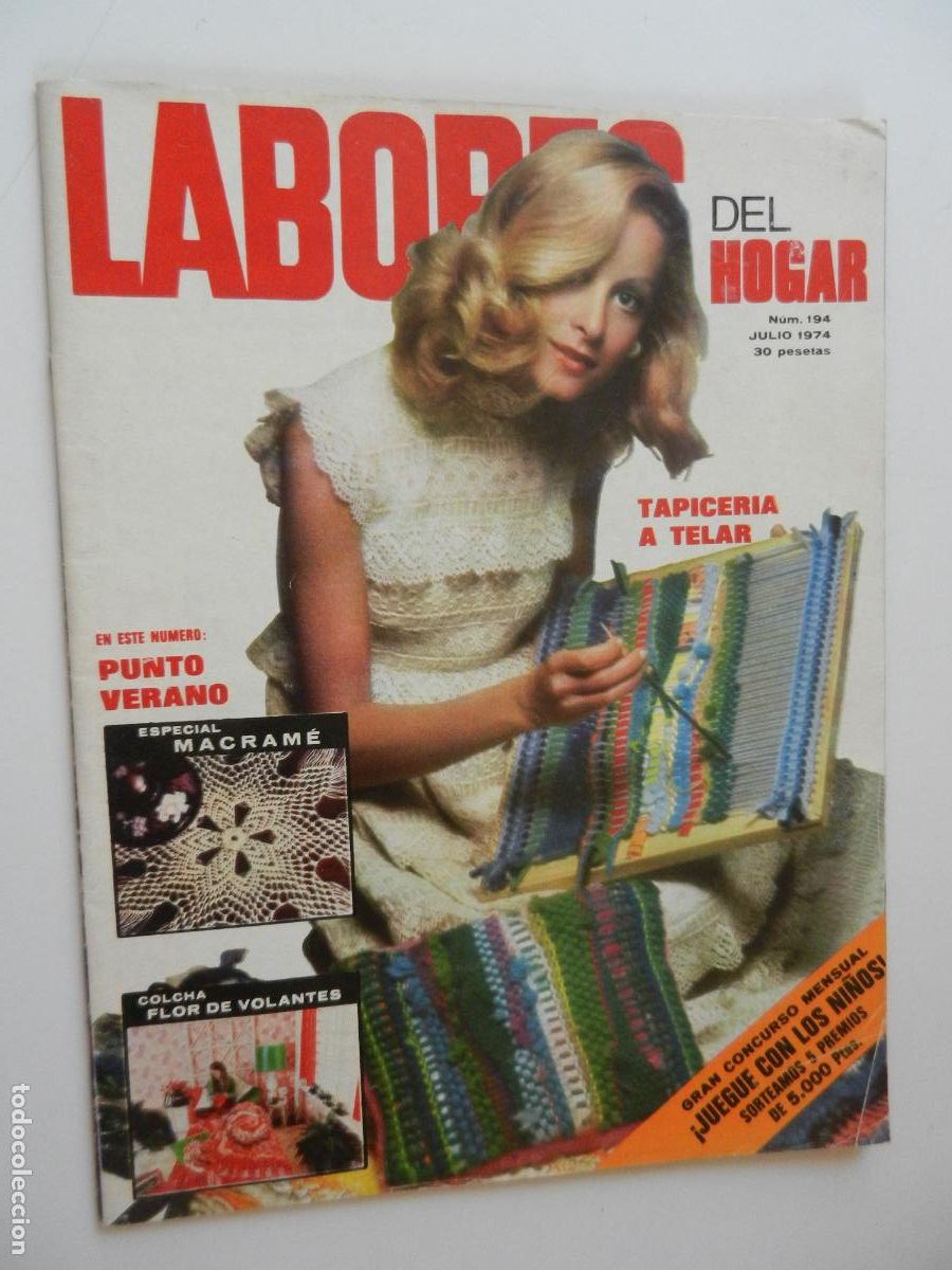 Coleccionismo de Revistas y Peri&oacute;dicos: LABORES DEL HOGAR REVISTA N&ordm; 194 - JULIO 1974- CON EXPLICACIONES - PUNTO VERANO