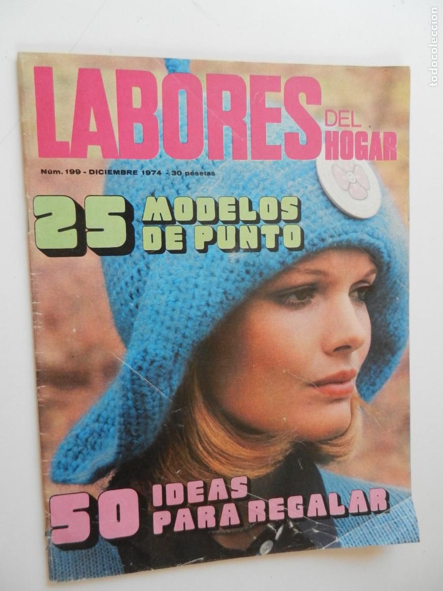 Coleccionismo de Revistas y Peri&oacute;dicos: LABORES DEL HOGAR REVISTA N&ordm; 199 - DICIEMBRE 1974- CON PATRONES -25 MODELOS DE PUNTO