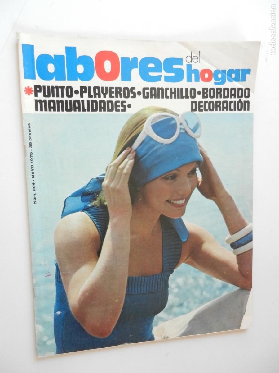 Coleccionismo de Revistas y Peri&oacute;dicos: LABORES DEL HOGAR REVISTA N&ordm; 204 - MAYO 1975- CON PATRONES - PUNTO - PLAYERO- GANCHILLO -