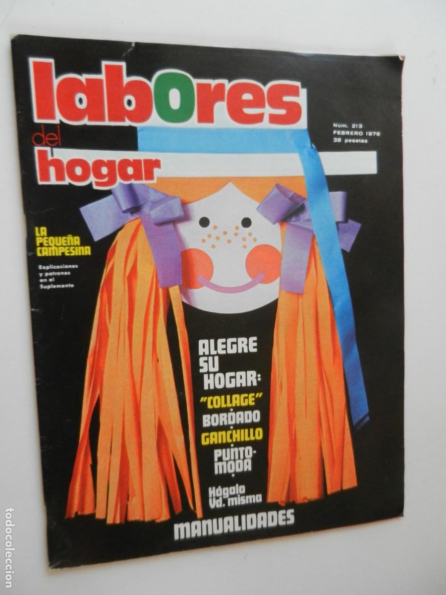 Coleccionismo de Revistas y Peri&oacute;dicos: LABORES DEL HOGAR REVISTA N&ordm; 213 -FEBRERO 1976- CON PATRONES - LA PEQUE&Ntilde;A CAMPESINA