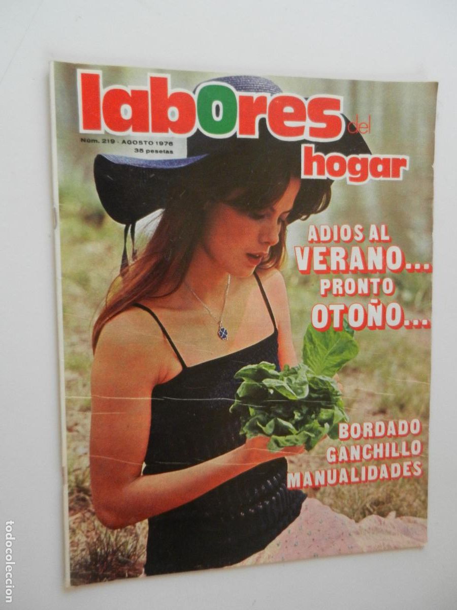 Coleccionismo de Revistas y Peri&oacute;dicos: LABORES DEL HOGAR REVISTA N&ordm; 219 -AGOSTO 1976- CON PATRONES - ADIOS AL VERANO