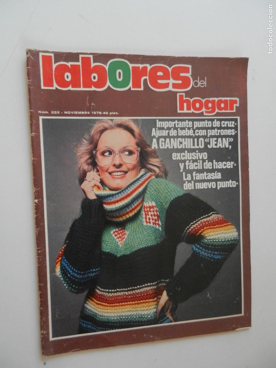 Coleccionismo de Revistas y Peri&oacute;dicos: LABORES DEL HOGAR REVISTA N&ordm; 222 - NOVIEMBRE 1976- CON PATRONES -AJUAR DE BEBE