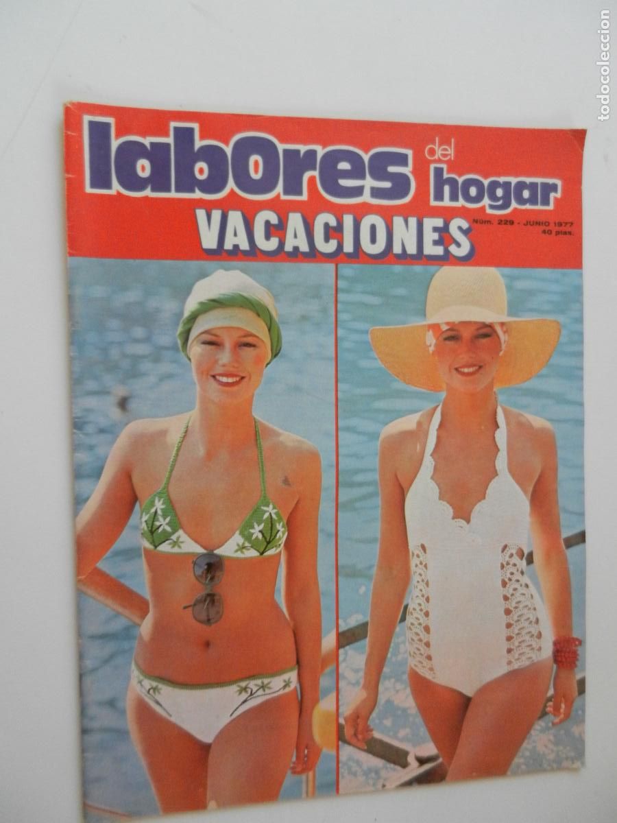 Coleccionismo de Revistas y Peri&oacute;dicos: LABORES DEL HOGAR REVISTA N&ordm; 229 - JUNIO 1977- CON PATRONES - VACACIONES