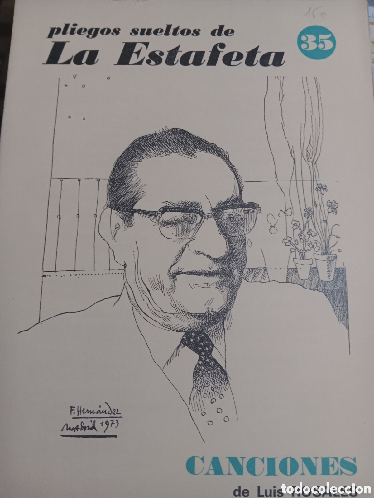Collectionnisme de Revues et Journaux: CANCIONES DE LUIS ROSALES PLIEGOS SUELTOS DE LA ESTAFETA N&ordm;35
