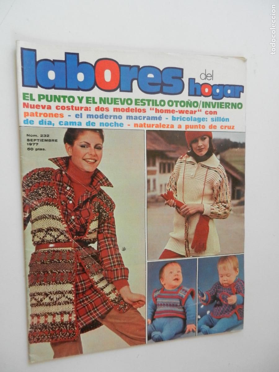 Sammeln von Zeitschriften und Zeitungen: LABORES DEL HOGAR REVISTA N&ordm; 232 - SEPTIEMBRE 1977- CON PATRONES -OTO&Ntilde;O/INVIERNO