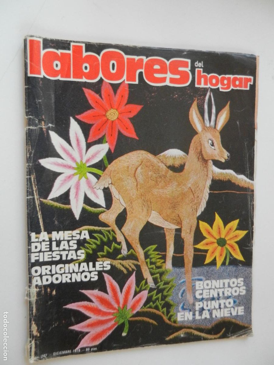 Coleccionismo de Revistas y Peri&oacute;dicos: LABORES DEL HOGAR REVISTA N&ordm; 247 - DICIEMBRE - 1978 CON PATRONES -BONITOS CENTRO PUNTO EN LA NIEVE