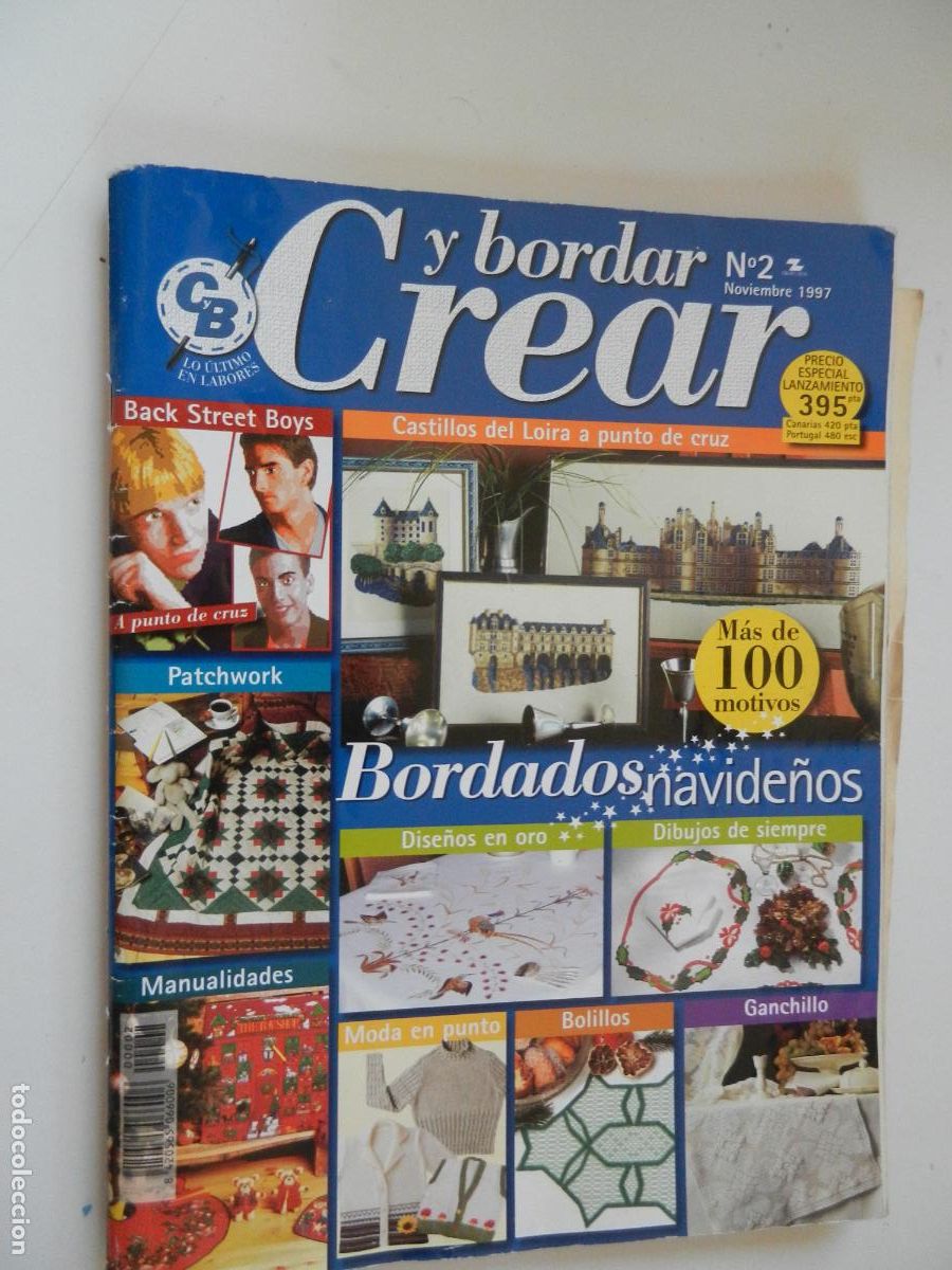 Coleccionismo de Revistas y Peri&oacute;dicos: CREAR Y BORDAR REVISTA N&ordm; 2 -NOVIEMBRE 1997 - BORDADOS NAVIDE&Ntilde;OS - CON PATRONES
