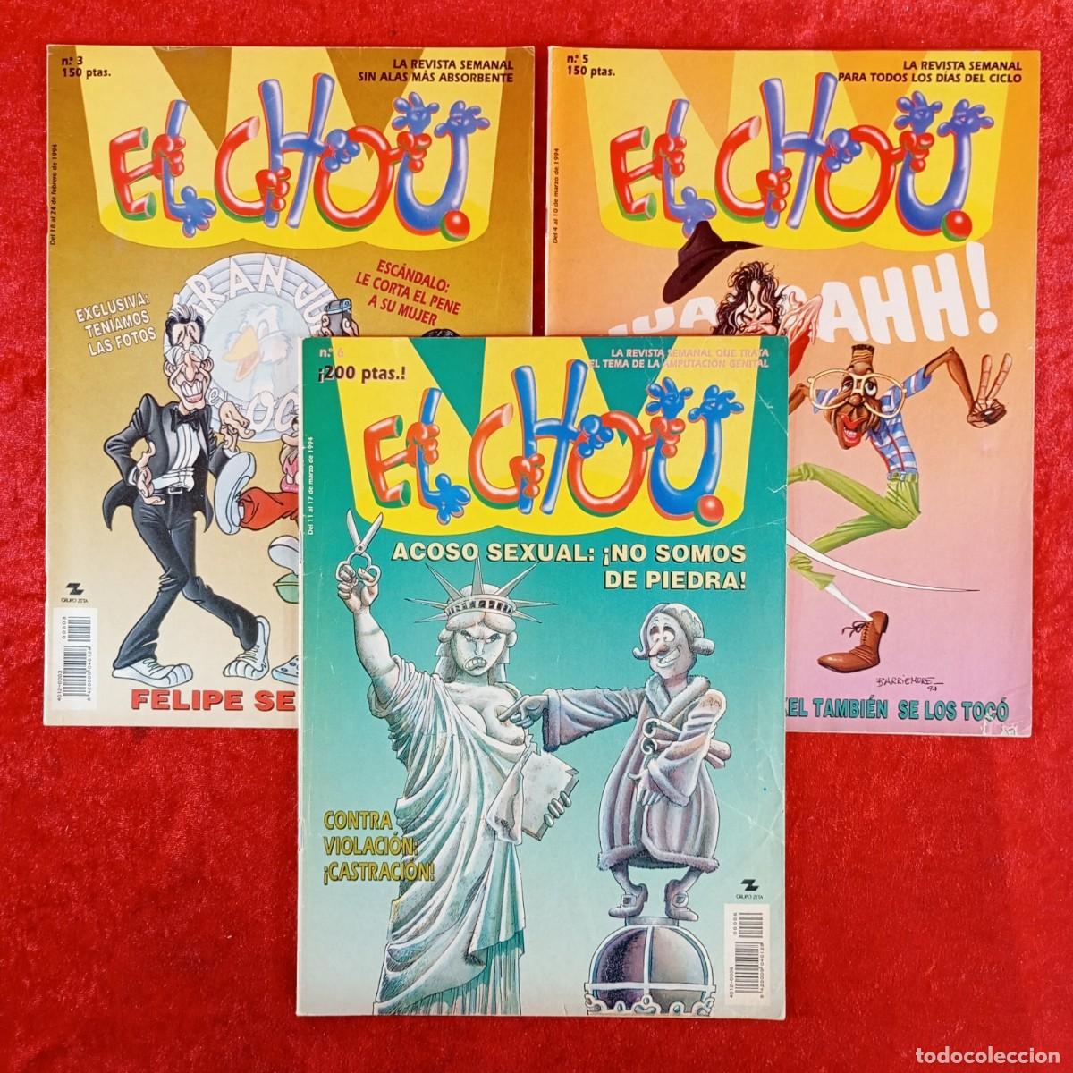 Coleccionismo de Revistas y Peri&oacute;dicos: EL CHOU - LA REVISTA SEMANAL PARA TODOS LOS D&Iacute;AS DEL CICLO - LOTE 3 REVISTAS: N&ordm; 3, 5, 6 / 5350