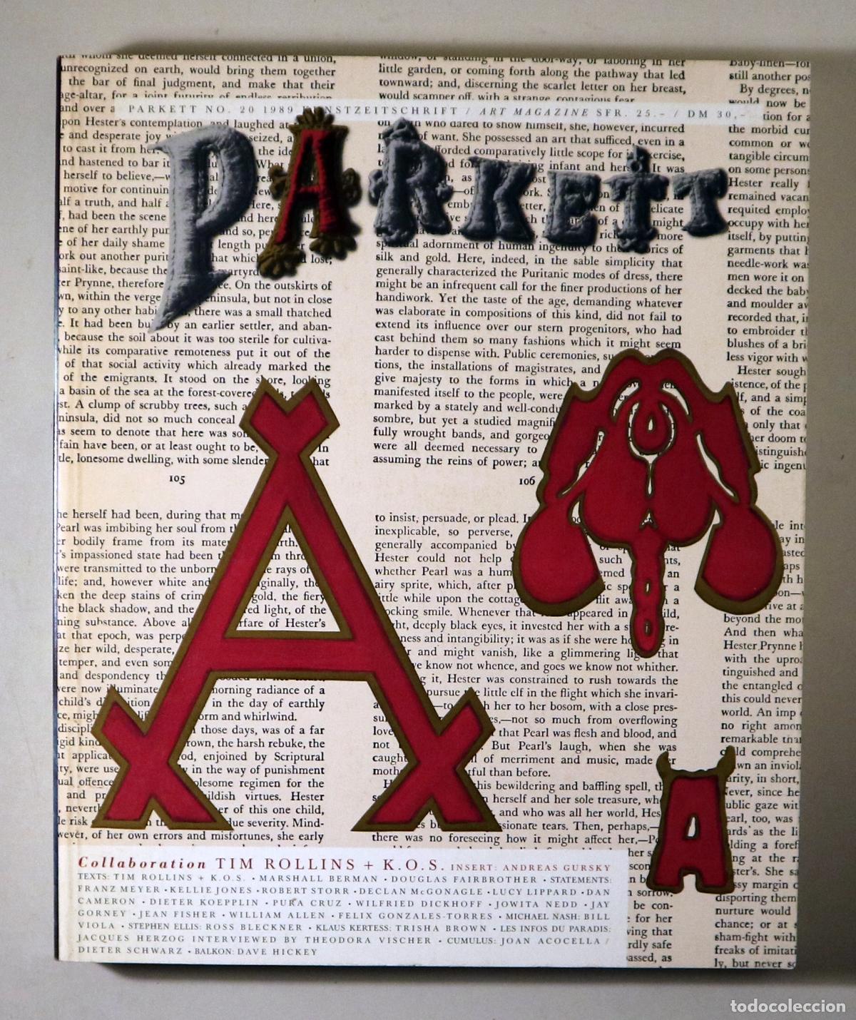Coleccionismo de Revistas y Peri&oacute;dicos: (Tim Rollins + K.O.S.) - PARKETT N&ordm; 20 - Z&uuml;rich 1989 - Ilustrado