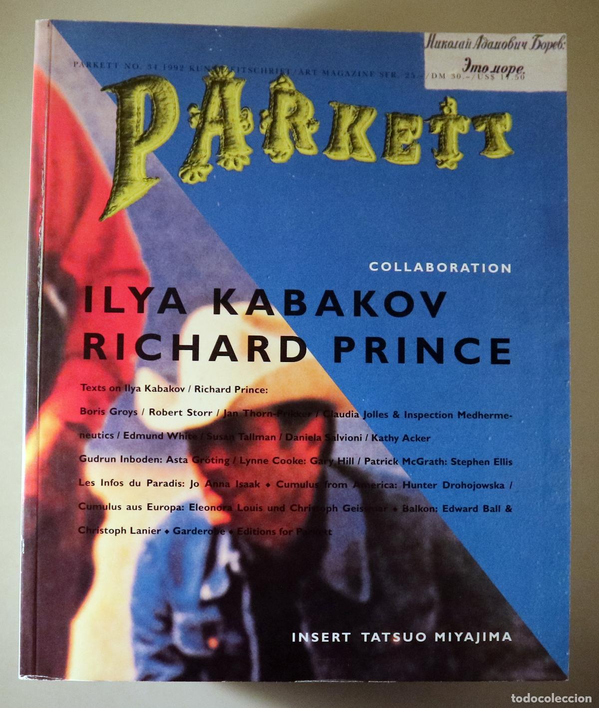 Colecionismo de Revistas e Jornais: (Kabakov, Ilya - Prince, Richard) - PARKETT N&ordm; 34 - Z&uuml;rich 1992 - Ilustrado