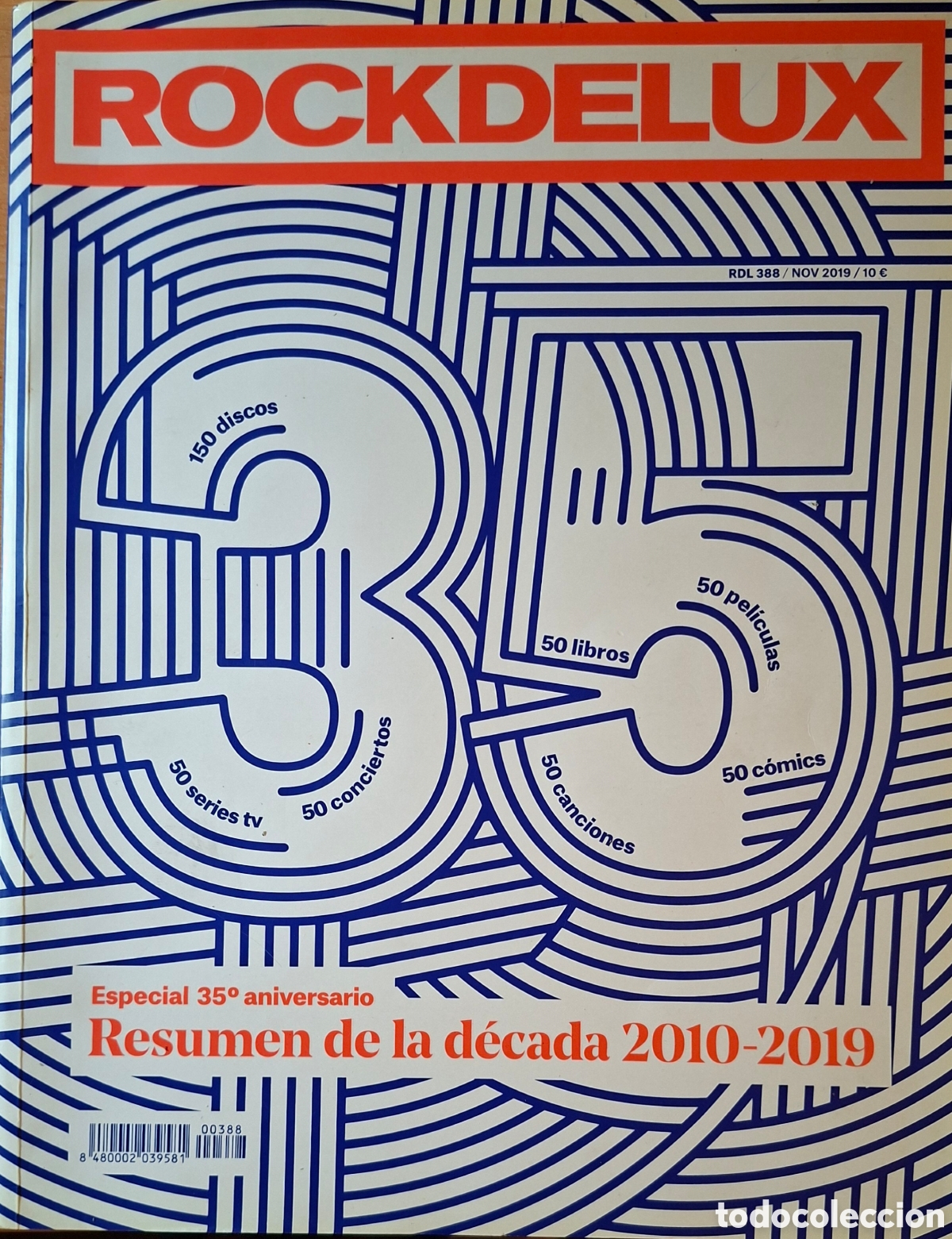 Coleccionismo de Revistas y Peri&oacute;dicos: ROCKDELUX 39. Resumen d&eacute;cada 2010-2019. Noviembre 2019