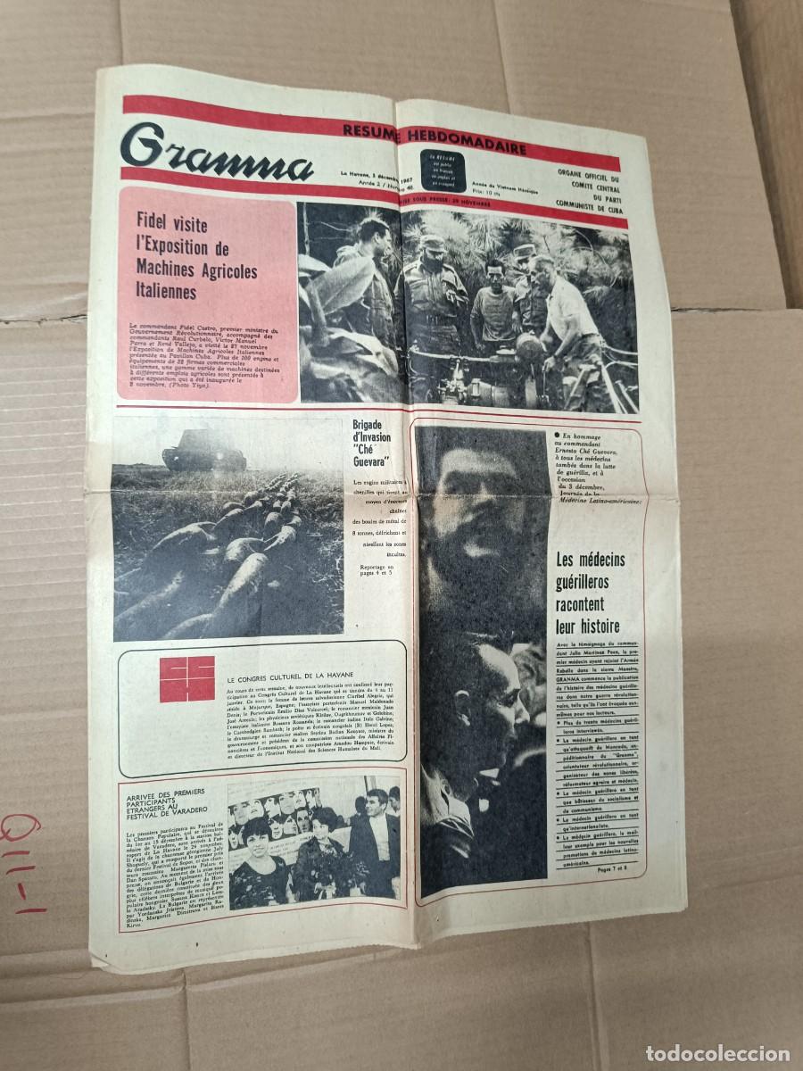Coleccionismo de Revistas y Peri&oacute;dicos: ANTIGUO DIARIO CUBANO GRANMA EN FRANCES, NO. 48, CUBA, 1967, CHE GUEVARA, FIDEL, COMUNISTA -P3