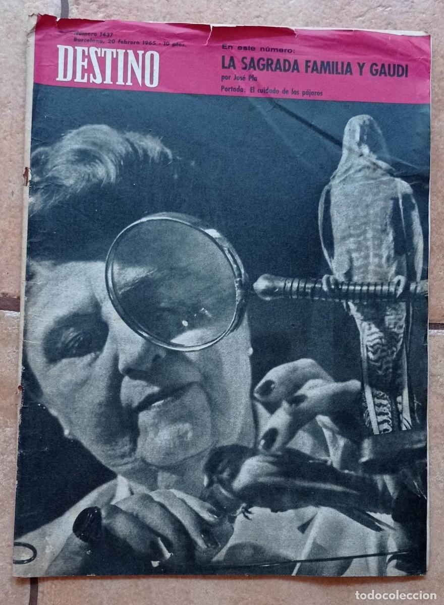 Coleccionismo de Revistas y Peri&oacute;dicos: REVISTA DESTINO N&ordm; 1437 BARCELONA 20 FEBRERO 1965 LA SAGRADA FAMILIA - GAUDI POR JOS&Eacute; PLA, FUNDADOR