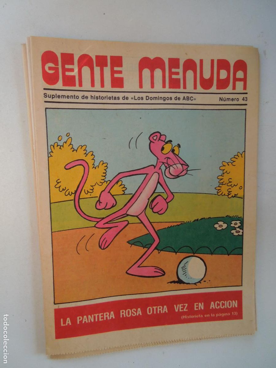 Coleccionismo de Revistas y Peri&oacute;dicos: GENTE MENUDA. SUPLEMENTO DEL ABC N&ordm; 43-LA PANTERA ROSA OTRA VEZ EN ACCION