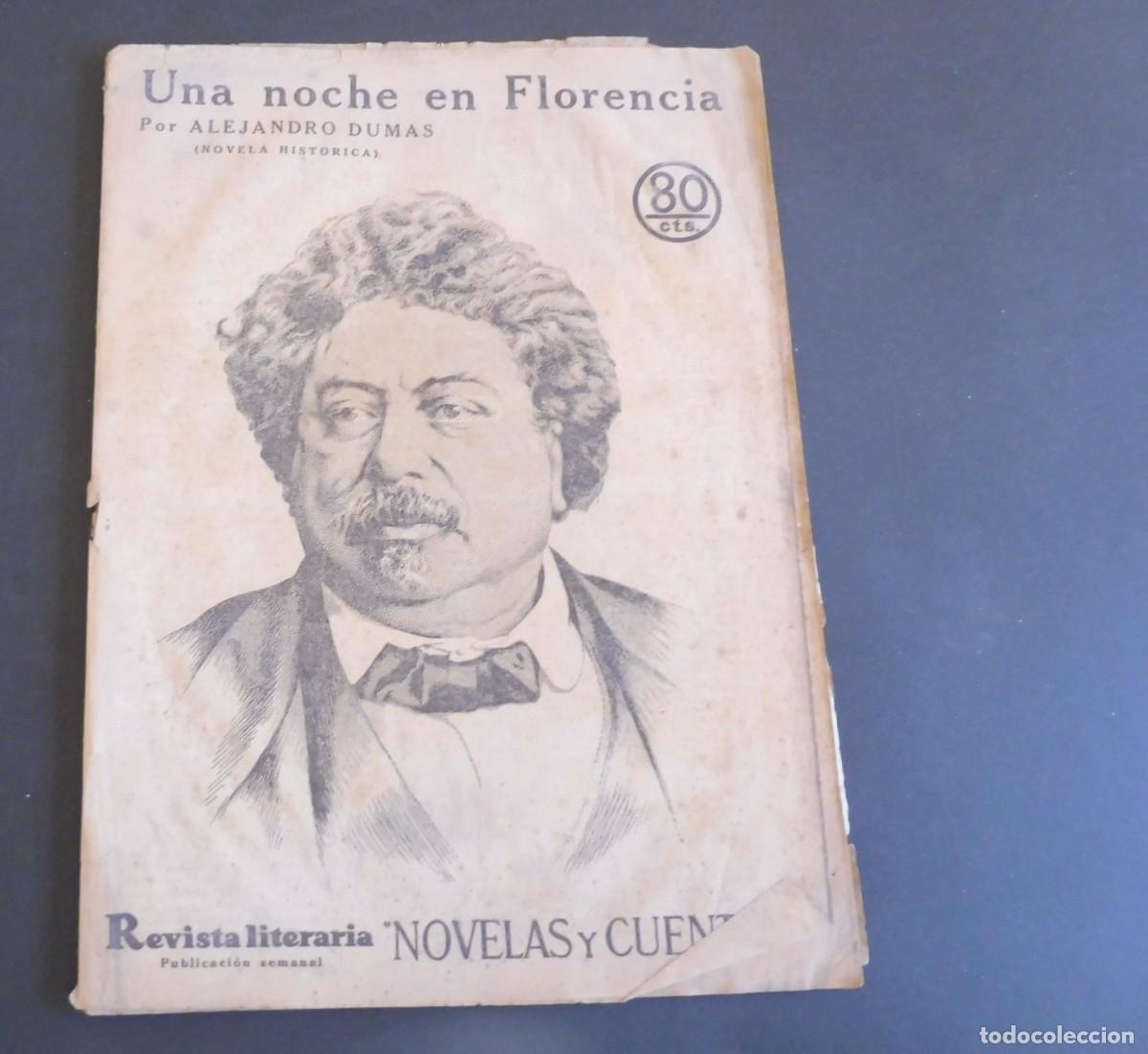 Collezionismo di Riviste e Giornali: UNA NOCHE EN FLORENCIA - ALEJANDRO DUMAS - Revista Literaria - Novelas y cuentos - n&uacute;m 383 - 1936