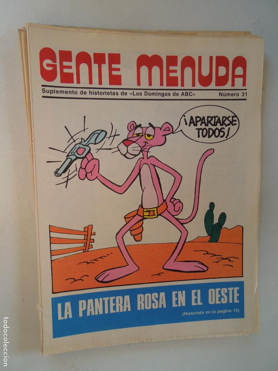 Coleccionismo de Revistas y Peri&oacute;dicos: GENTE MENUDA. SUPLEMENTO DEL ABC N&ordm; 31-LA PANTERA ROSA EN EL OESTE