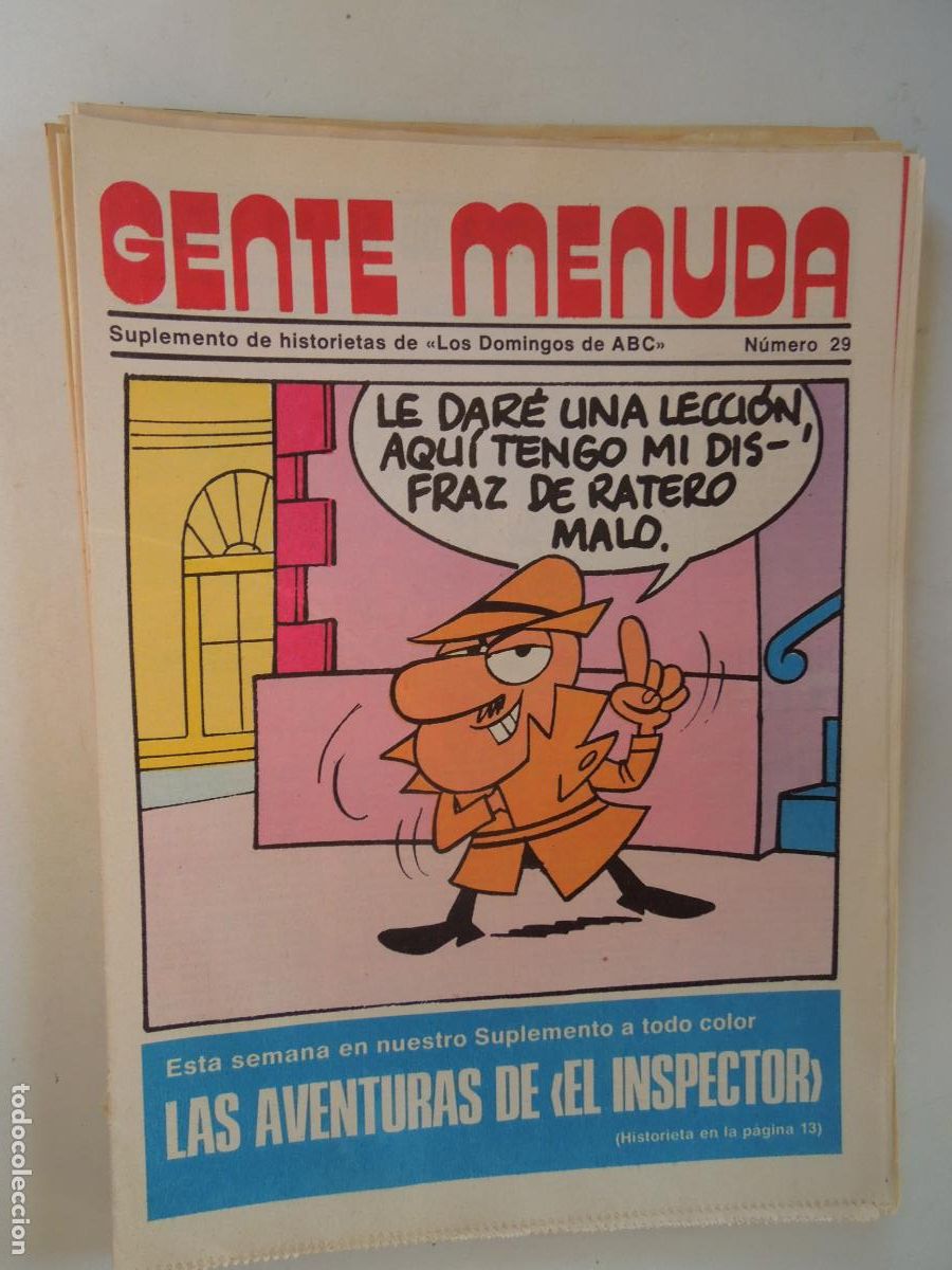 Coleccionismo de Revistas y Peri&oacute;dicos: GENTE MENUDA. SUPLEMENTO DEL ABC N&ordm; 29-LAS AVENTURAS DE EL INSPECTOR
