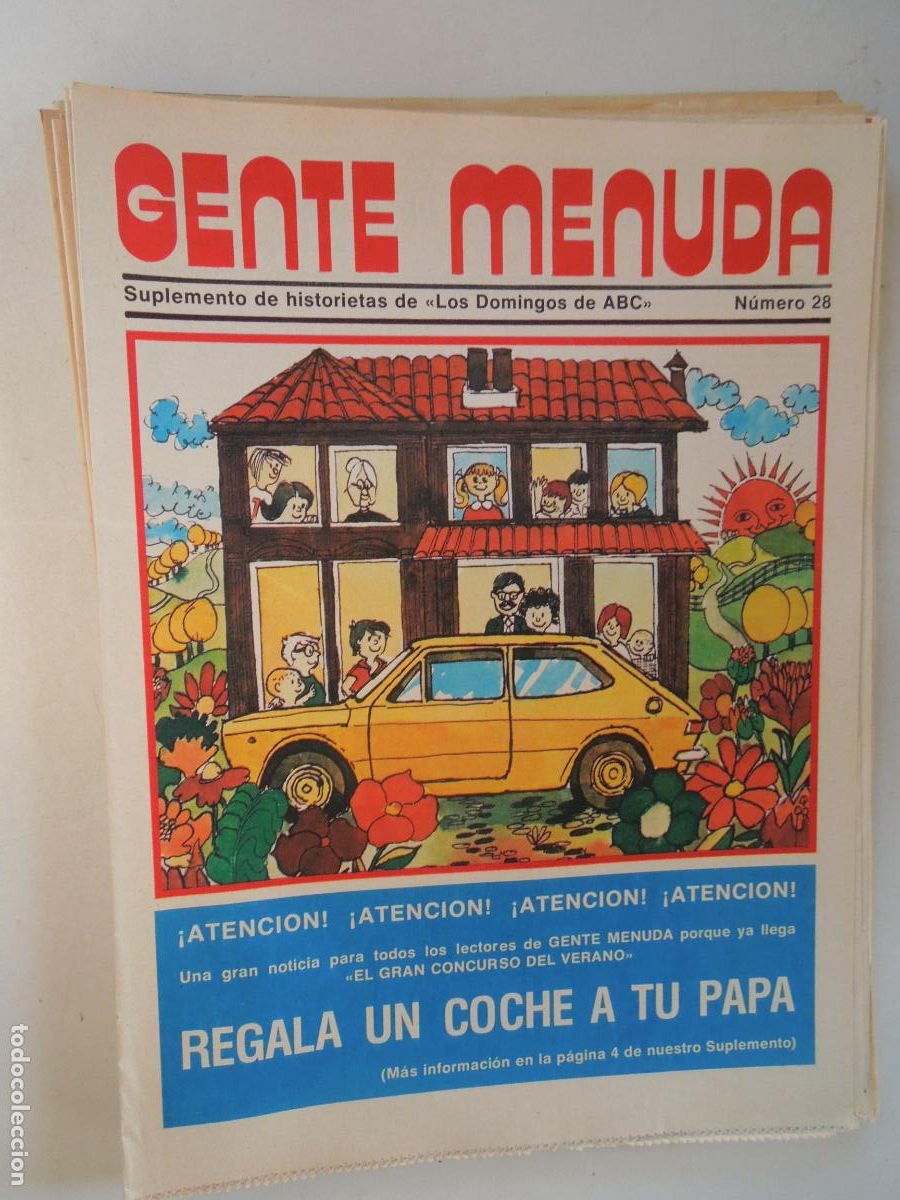 Coleccionismo de Revistas y Peri&oacute;dicos: GENTE MENUDA. SUPLEMENTO DEL ABC N&ordm; 28-REGALA UN COCHE A TU PAPA