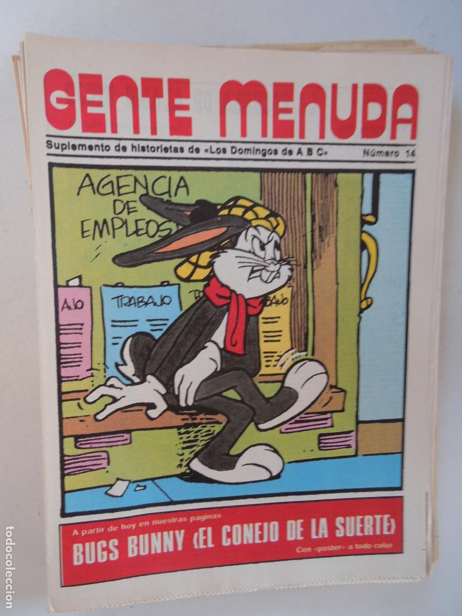 Coleccionismo de Revistas y Peri&oacute;dicos: GENTE MENUDA. SUPLEMENTO DEL ABC N&ordm; 14-BUGS BUNNY EL CONEJO DE LA SUERTE