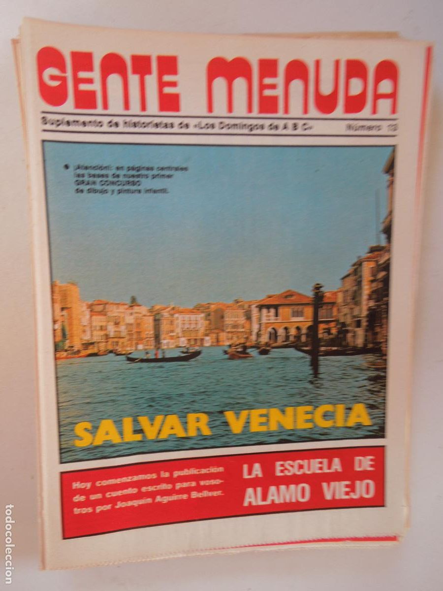 Coleccionismo de Revistas y Peri&oacute;dicos: GENTE MENUDA. SUPLEMENTO DEL ABC N&ordm; 13-LA ESCUELA DE ALAMO VIEJO
