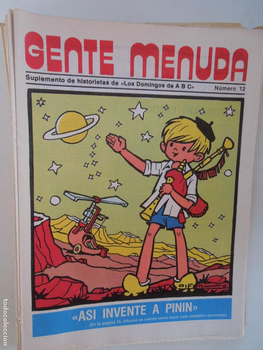 Coleccionismo de Revistas y Peri&oacute;dicos: GENTE MENUDA. SUPLEMENTO DEL ABC N&ordm; 12-AS&Iacute; INVENT&Eacute; A PININ
