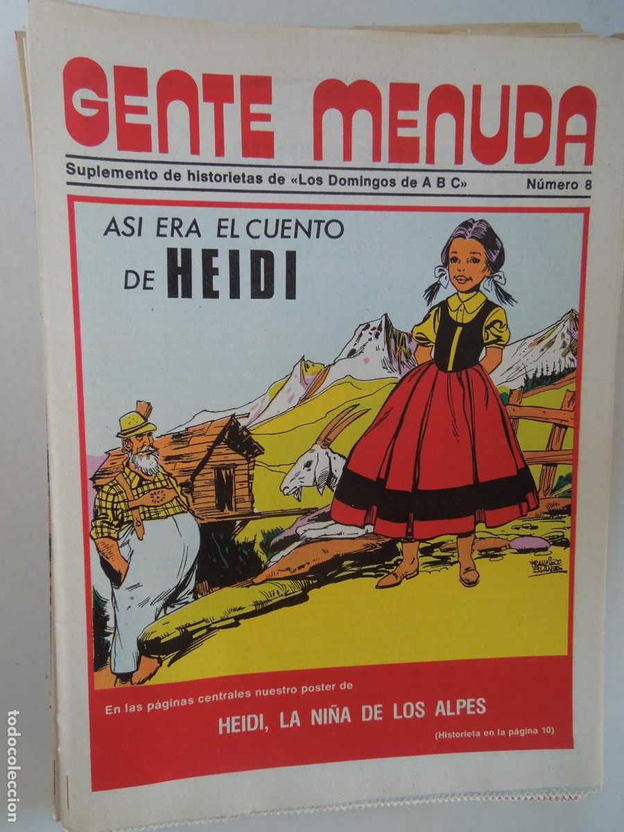 Collectionnisme de Revues et Journaux: GENTE MENUDA. SUPLEMENTO DEL ABC N&ordm; 8- HEIDI , LA NI&Ntilde;A DE LOS ALPES