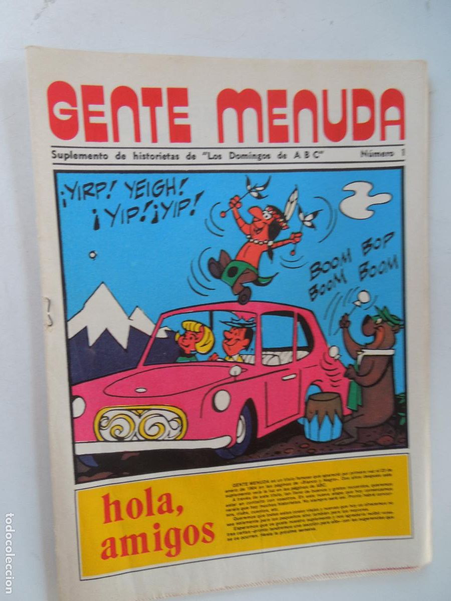 Coleccionismo de Revistas y Peri&oacute;dicos: GENTE MENUDA. SUPLEMENTO DEL ABC N&ordm; 1- HOLA AMIGOS