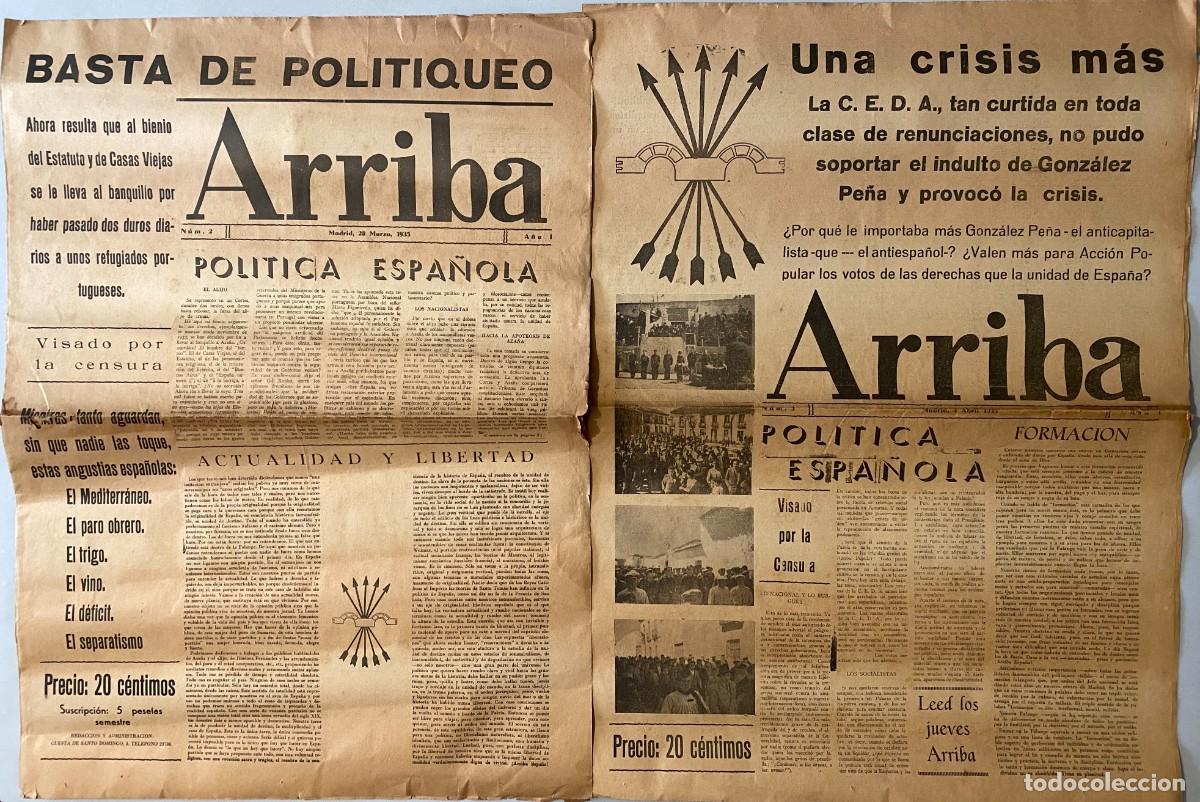 Sammeln von Zeitschriften und Zeitungen: Colecci&oacute;n de 23 n&uacute;meros originales Semanario Arriba 1935-1936. Falange Espa&ntilde;ola.