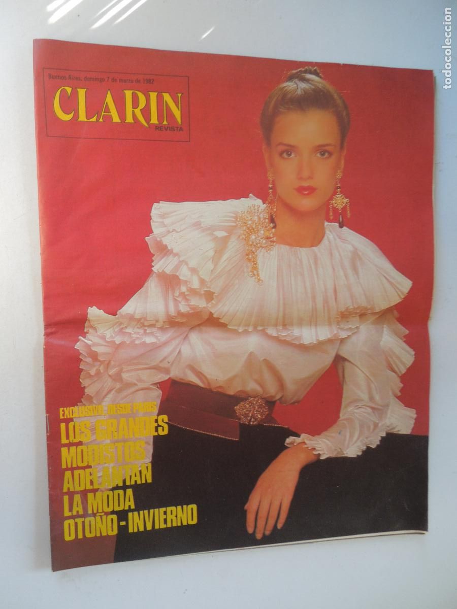 Coleccionismo de Revistas y Peri&oacute;dicos: CLARIN , REVISTA 03-1982 - EXCLUSIVO DESDE PARIS , LOS GRANDES MODISTOS ADELANTAN - OTO&Ntilde;O INVIERNO