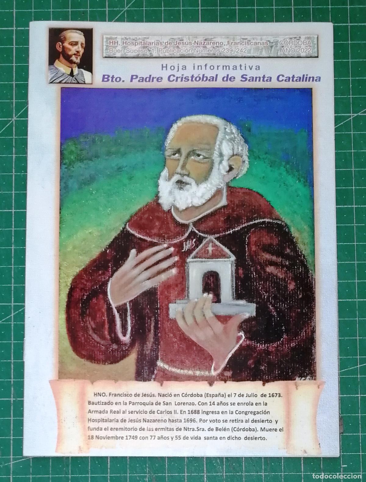 Coleccionismo de Revistas y Peri&oacute;dicos: BTO. PADRE CRIST&Oacute;BAL DE SANTA CATALINA : Hoja informativa. Nos. 239-242. Enero-junio 2022. - C&oacute;rdoba