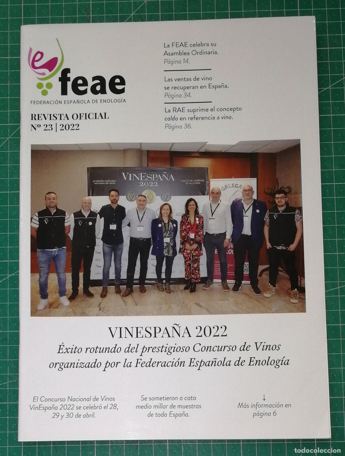 Coleccionismo de Revistas y Peri&oacute;dicos: FEAE. FEDERACI&Oacute;N ESPA&Ntilde;OLA DE ENOLOG&Iacute;A. Revista Oficial N&ordm; 23 2022
