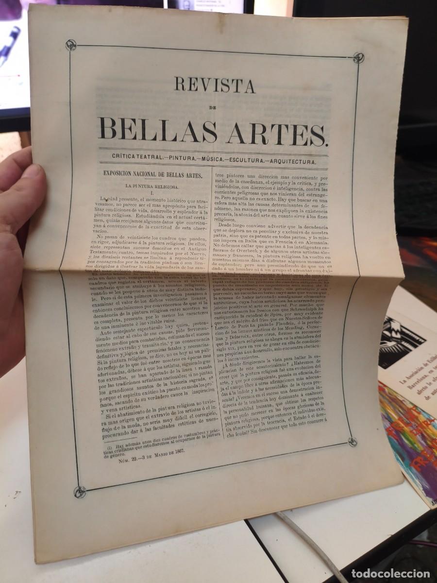 Coleccionismo de Revistas y Peri&oacute;dicos: REVISTA DE BELLAS ARTES &ndash; 1867. Manuel Perez y Garcia. Madrid. Exposici&oacute;n nacional.