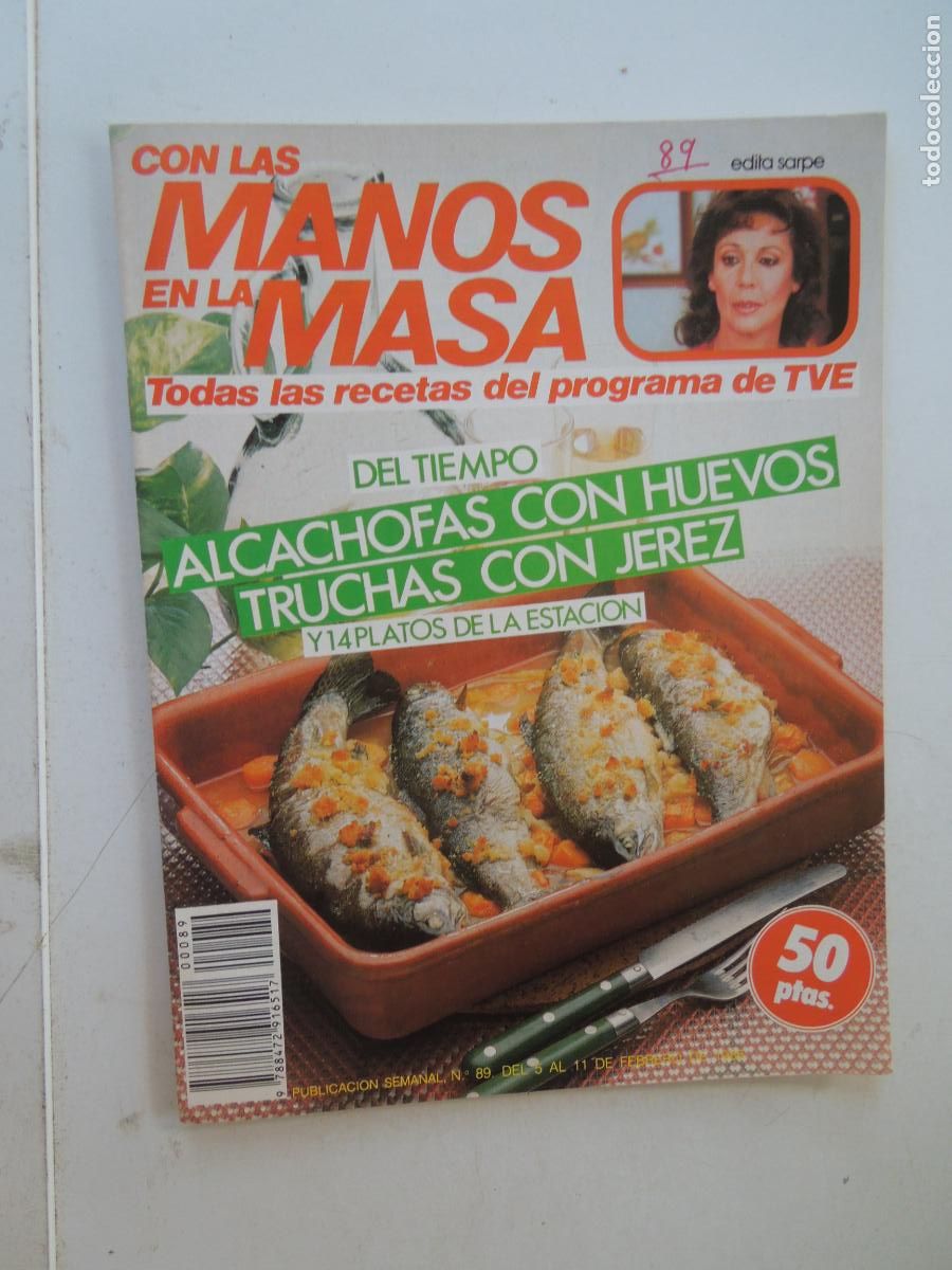 Coleccionismo de Revistas y Peri&oacute;dicos: CON LAS MANOS EN LA MASA REVISTA N&ordm; 89 - 1986 -DEL TIEMPO - ALCACHOFAS CON HUEVOS