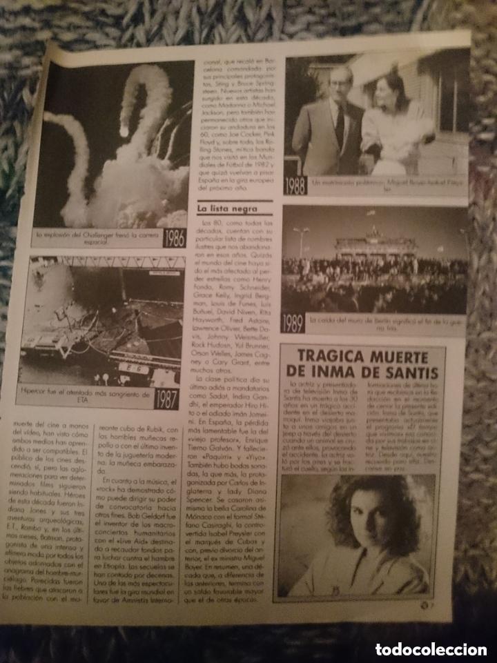 Coleccionismo de Revistas y Peri&oacute;dicos: RECORTE DE PRENSA CLAN TV - TRAGICA MUERTE DE INMA DE SANTIS