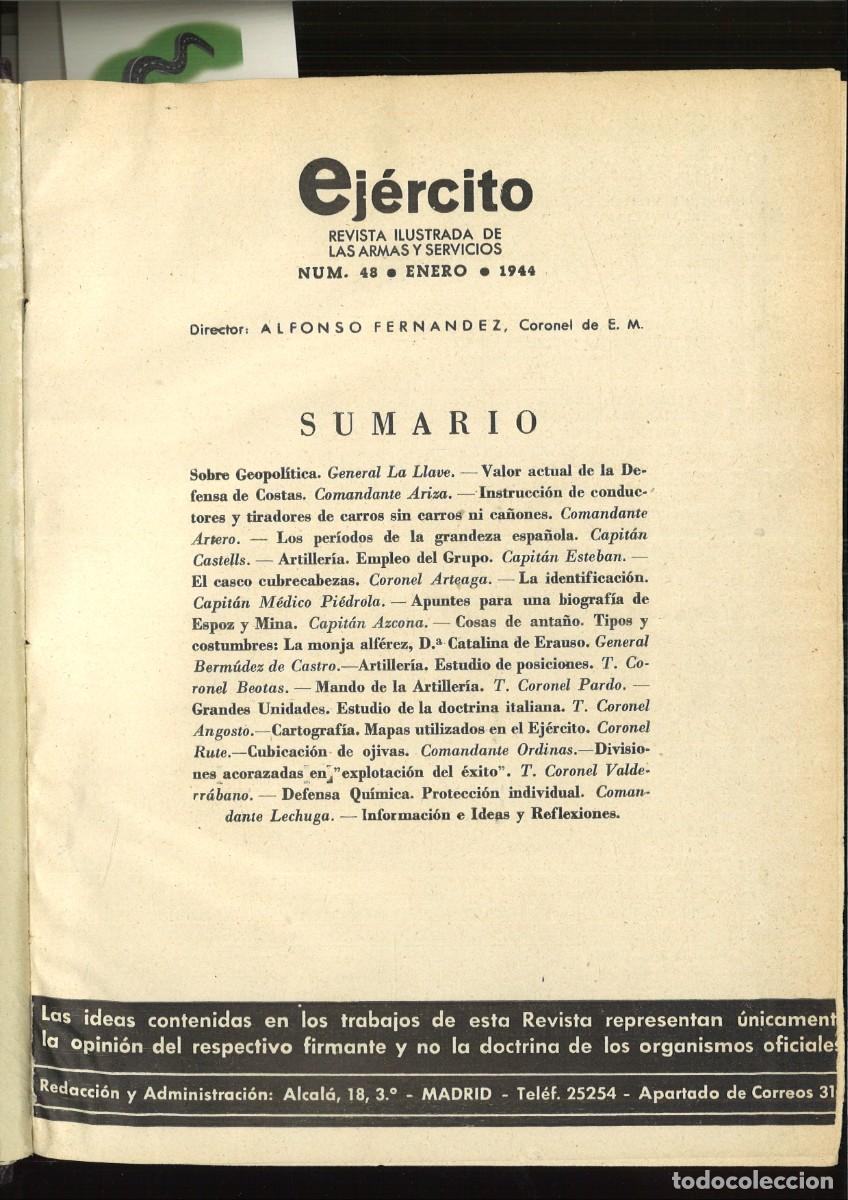 Collezionismo di Riviste e Giornali: EJERCITO. REVISTA ILUSTRADA DE LAS ARMAS Y SERVICIOS A&Ntilde;O 1944