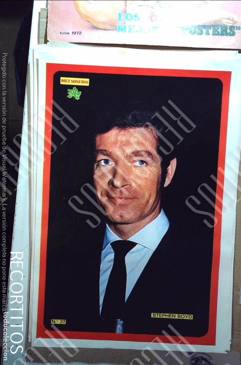 Coleccionismo de Revistas y Peri&oacute;dicos: poster diez minutos 1972 stephen boyd