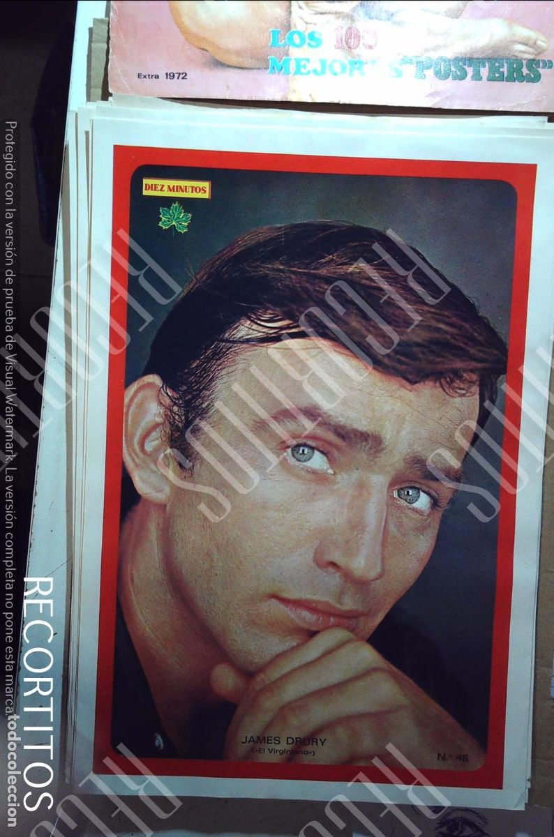 Coleccionismo de Revistas y Peri&oacute;dicos: poster diez minutos 1972 james drury el virginiano