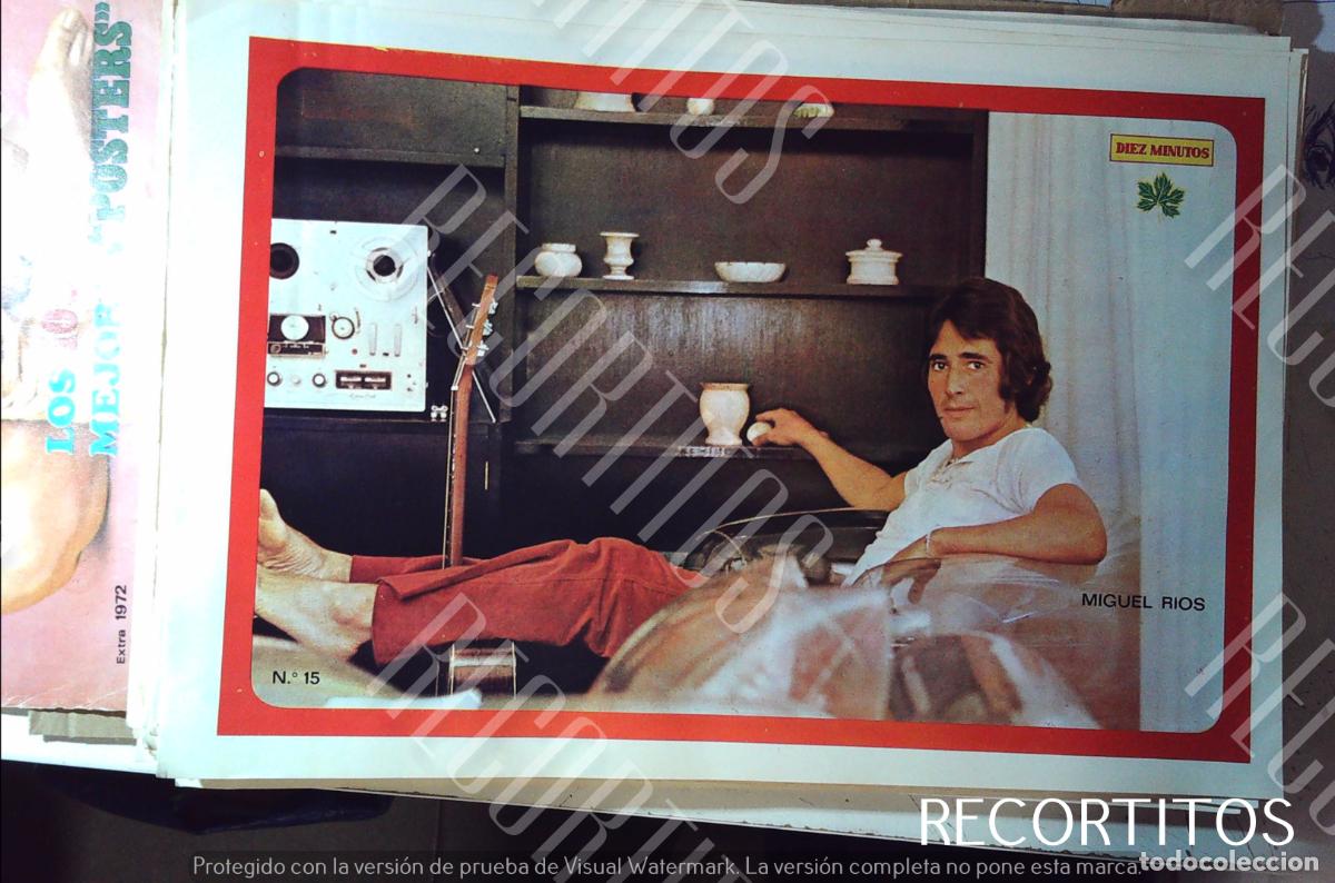 Collection Magazines and Newspapers: poster diez minutos 1972 miguel rios