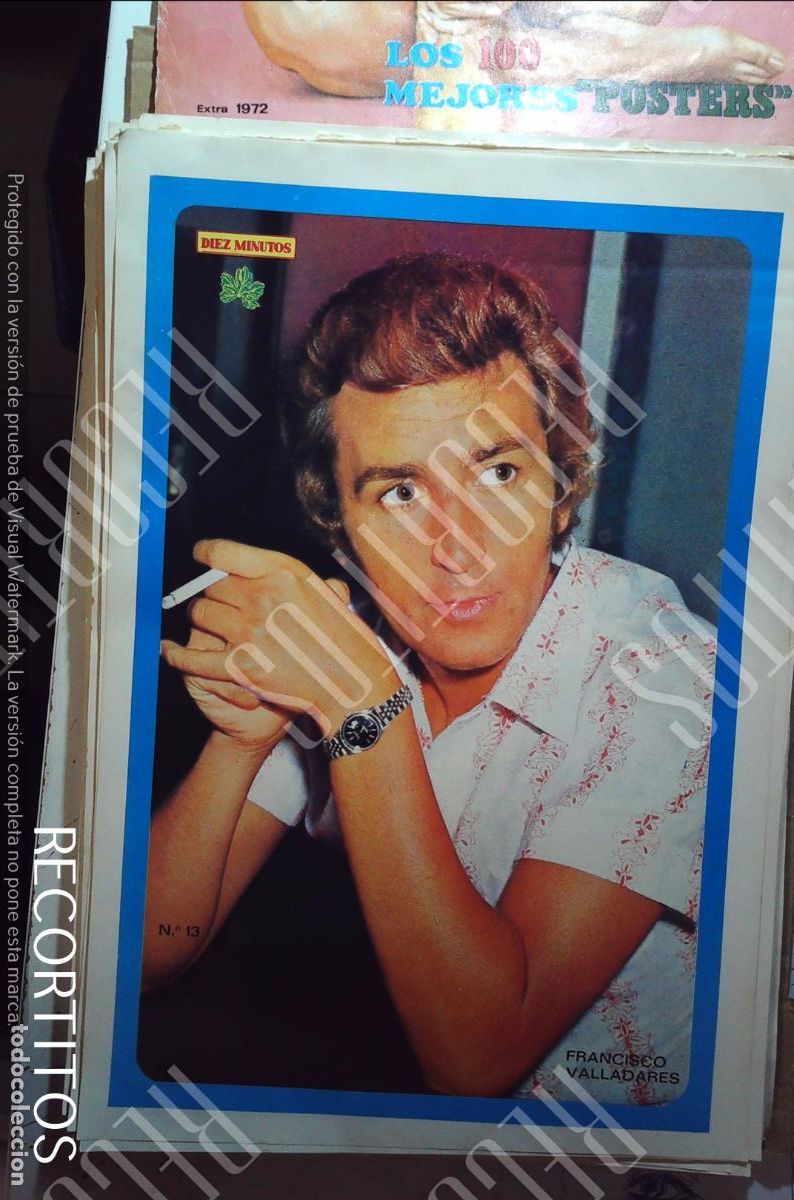 Collection Magazines and Newspapers: poster diez minutos 1972 paco valladares