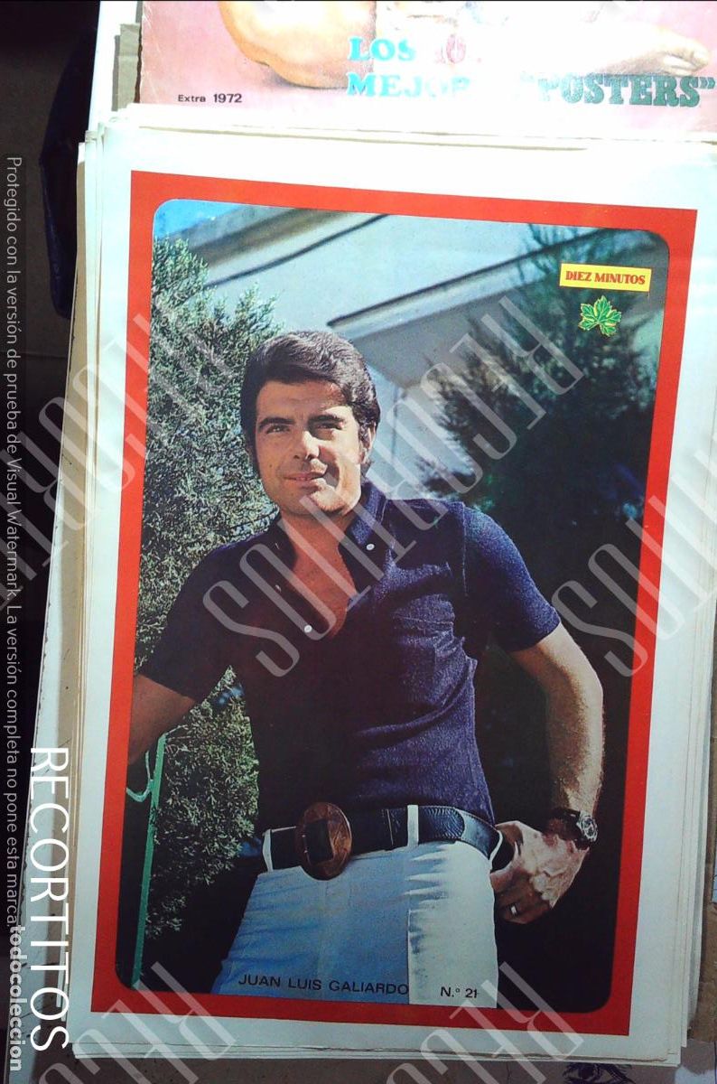 Collection Magazines and Newspapers: poster diez minutos 1972 juan luis galiardo