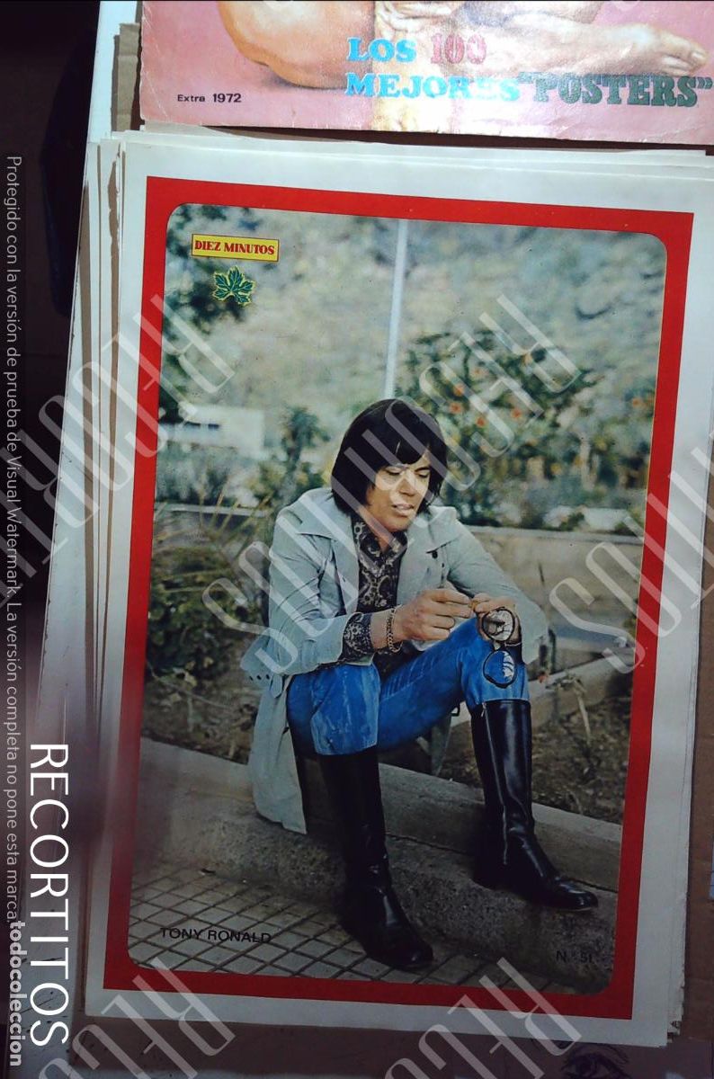 Coleccionismo de Revistas y Peri&oacute;dicos: poster diez minutos 1972 tony ronald