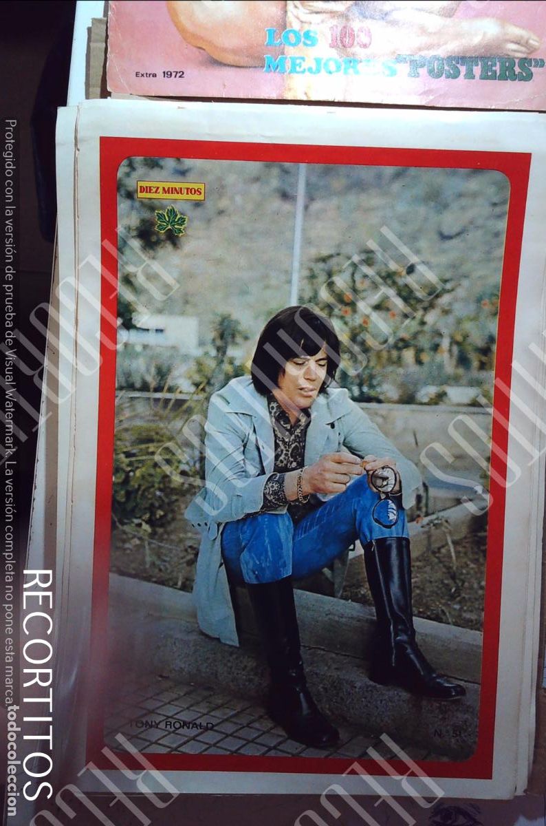 Coleccionismo de Revistas y Peri&oacute;dicos: poster diez minutos 1972 tony ronald