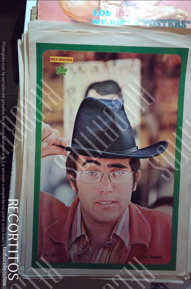 Collezionismo di Riviste e Giornali: poster diez minutos 1972 al bano