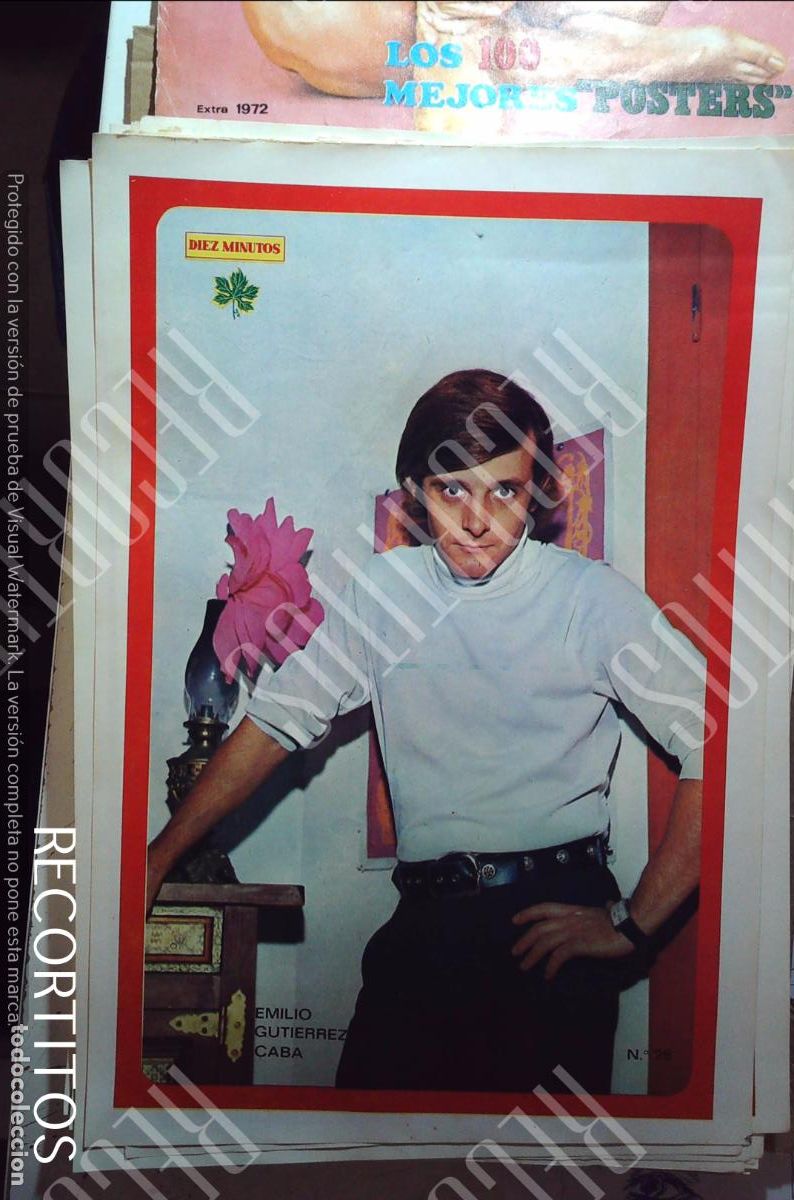 Collezionismo di Riviste e Giornali: poster diez minutos 1972 emilio gutierrez caba